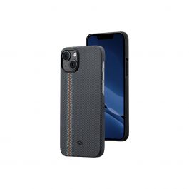 Kryt na iPhone 14 Plus Pitaka Fusion Weaving MagEZ Case 3 - tmavý