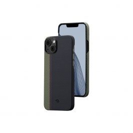 Kryt na iPhone 14 Pitaka Fusion Weaving MagEZ Case 3 - vícebarevný