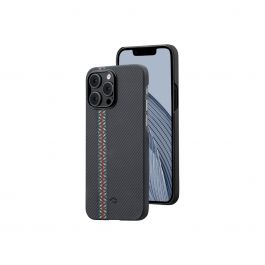 Kryt na iPhone 14 Pro Pitaka Fusion Weaving MagEZ Case 3 - tmavý