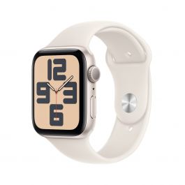 Apple Watch SE GPS 40mm hvězdně bílé hliníkové pouzdro s hvězdně bílým sportovním řemínkem - S/M