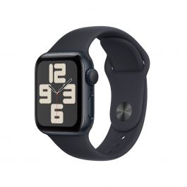 Apple Watch SE GPS 40mm temně inkoustové hliníkové pouzdro s temně inkoustovým sportovním řemínkem - M/L
