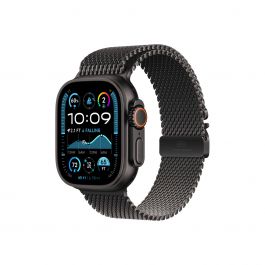 Apple Watch 44/45/46/49mm milánský tah z černého titanu – velký