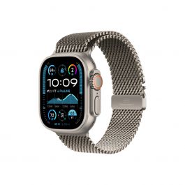 Apple Watch 44/45/46/49mm milánský tah z přírodního titanu – velký