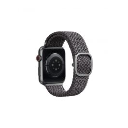 Pletený řemínek pro Apple Watch 42/44/45 mm UNIQ Aspen Braided- šedý