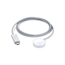 Rychlonabíjecí kabel USB-C pro Apple Watch Epico 1,2m - stříbrný