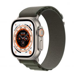 Apple Watch Ultra GPS + Cellular, 49mm titanové pouzdro se zeleným alpským tahem - M