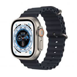 Apple Watch Ultra GPS + Cellular, 49mm titanové pouzdro s temně inkoustovým oceánským řemínkem