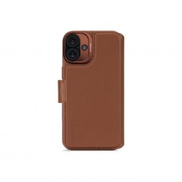 Kožená odnímatelná peněženka Decoded pro iPhone 16 - hnědá