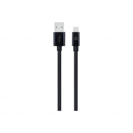 Pletený kabel USB-A / Lightning Dviced 0,25 m – černý