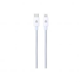 Pletený kabel USB-C / Lightning Dviced 1,25 m – bílý