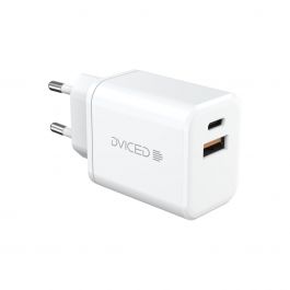 Nabíječka 35W GaN Dviced 1× USB-A, 1× USB-C – bílá