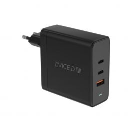 Nabíječka 65W GaN Dviced 1× USB-A, 2× USB-C s kabelem – černá