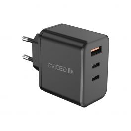 Nabíječka 140W GaN Dviced 2× USB-C, 1× USB-A – černá
