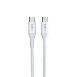 Opletený kabel Epico PD USB-C na USB-C 1,2 m - bílý