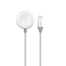 Nabíjecí kabel USB-C pro Apple Watch Epico 1,2m - stříbrný