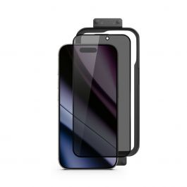 Ochranné sklo s instalačním rámečkem pro iPhone 16 Pro Max Epico Privacy Glass 3D