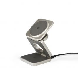 MagSafe cestovní nabíječka Epico UltraBase Qi2 3in1 Fold Alu Mag+ - stříbrná