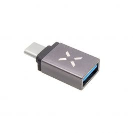 Redukce z hliníku FIXED Link USB-A na USB-C - šedá