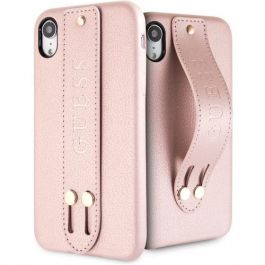 Guess Saffiano Strap Case pro iPhone XR růžový