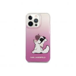 Kryt na iPhone 13 Pro Max Karl Lagerfeld Choupette Eat - růžový