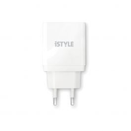 Adaptér iSTYLE 18W USB-A QC 3.0 s podporou rychlého nabíjení - bílý