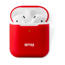 Silikonový obal na AirPods 2. generace iSTYLE - červený