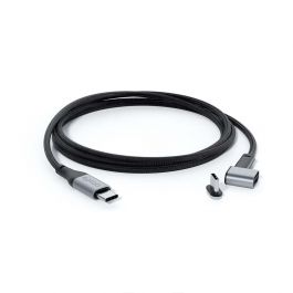 Magnetický opletený datový kabel USB-C na USB-C Epico - šedý