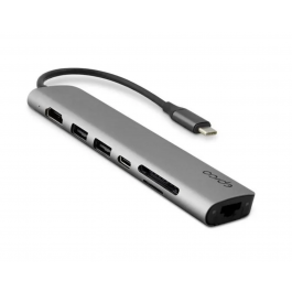 Hliníkový USB-C hub 7v1 Epico s podporou 8K - vesmírně šedý