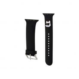 Řemínek pro Apple Watch 42/44/45/49 mm Karl Lagerfeld Choupette Head NFT - černý