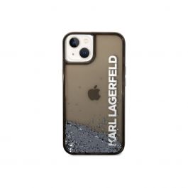 Kryt pro iPhone 14 Plus Karl Lagerfeld Translucent Liquid Glitter - černý