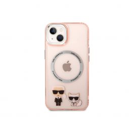 MagSafe kryt na iPhone 14 Plus Karl and Choupette - růžový