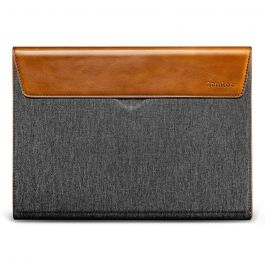 Prémiový obal tomtoc 13" MacBook Pro / Air (2016+) - šedý/koňakový