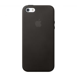 Kožený kryt na iPhone SE - černý
