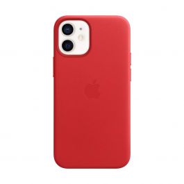 Apple kožený kryt s MagSafe  na iPhone 12 mini - (PRODUCT)RED