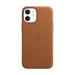 Apple kožený kryt s MagSafe na iPhone 12 mini - sedlově hnědý