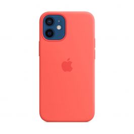 Apple silikonový kryt s MagSafe na iPhone 12 mini - citrusově růžový