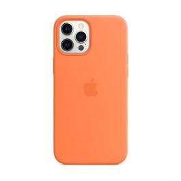 Apple silikonový kryt s MagSafe na iPhone 12 Pro Max - kumkvatově oranžový