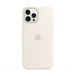 Apple silikonový kryt s MagSafe na iPhone 12 Pro Max - bílý