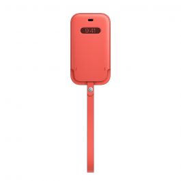 Apple kožený návlek s MagSafe na iPhone 12 mini - citrusově růžový