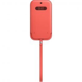 Apple kožený návlek s MagSafe na iPhone 12 Pro Max - citrusově růžový