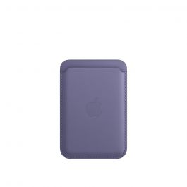 Apple kožená peněženka s MagSafe k iPhonu - šeříkově nachová