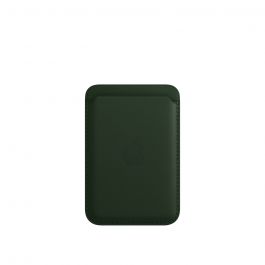 Apple kožená peněženka s MagSafe k iPhonu - sekvojově zelená