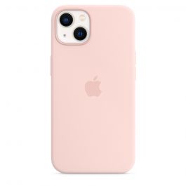 Apple silikonový kryt s MagSafe na iPhone 13 - křídově růžová
