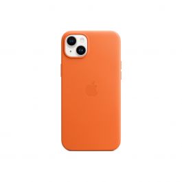 Apple kožený kryt s MagSafe na iPhone 14 Plus - oranžový