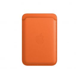 Apple kožená peněženka s MagSafe k iPhonu - oranžová