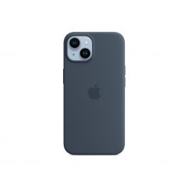 Apple silikonový kryt s MagSafe na iPhone 14 - bouřkově modrý
