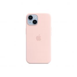 Apple silikonový kryt s MagSafe na iPhone 14 - křídově růžový