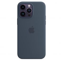Apple silikonový kryt s MagSafe na iPhone 14 Pro Max - bouřkově modrý