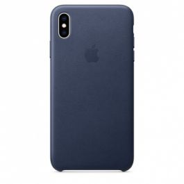 Apple iPhone XS Max kožené pouzdro - půlnočně modré