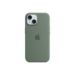 Apple silikonový kryt s MagSafe na iPhone 15 – cypřišově zelený